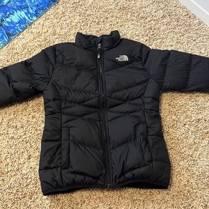 Children size 14/16 black north face puffy coat